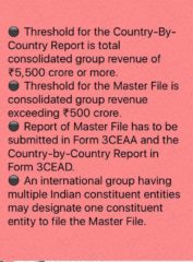 CBDT Notification for Country By Country Reporting and Furnishing of Master File