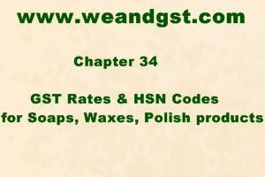 GST Rates & HSN Codes for Soaps, Waxes, Polish products