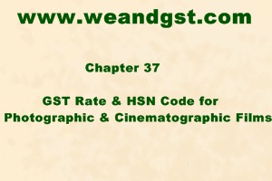 GST Rate & HSN Code for Photographic & Cinematographic Films