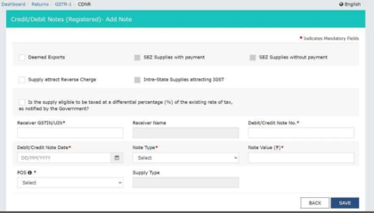 Delinking of Credit Note